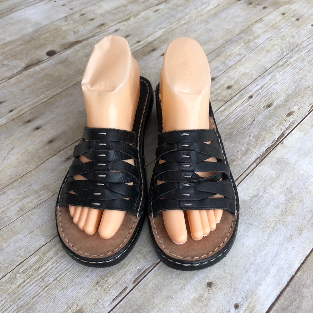 Dr. Scholl’s Double Air Pillo Slides sz 9 Black